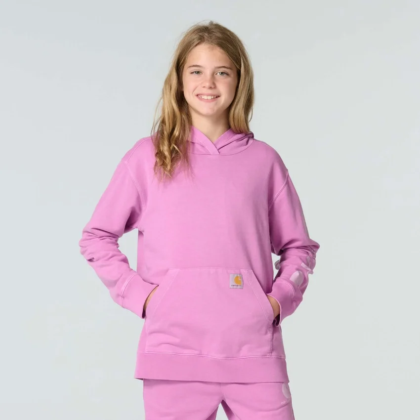 Langærmet Re-Engineered Garment Dye-sweatshirt med løse ærmer til piger (børn/unge)
