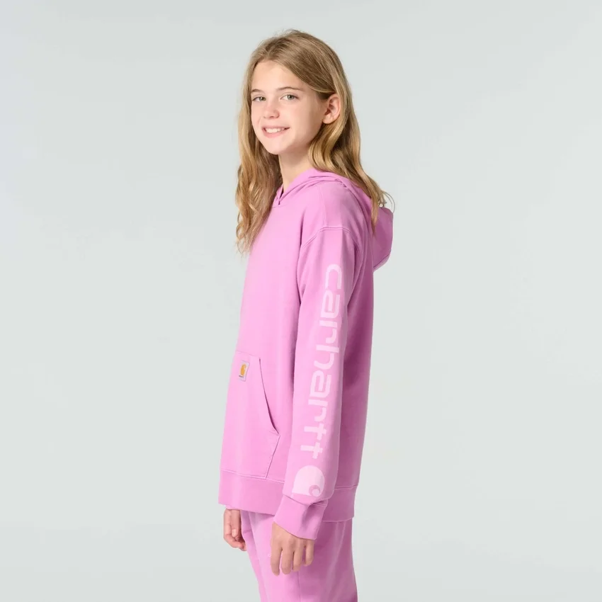 Langærmet Re-Engineered Garment Dye-sweatshirt med løse ærmer til piger (børn/unge)