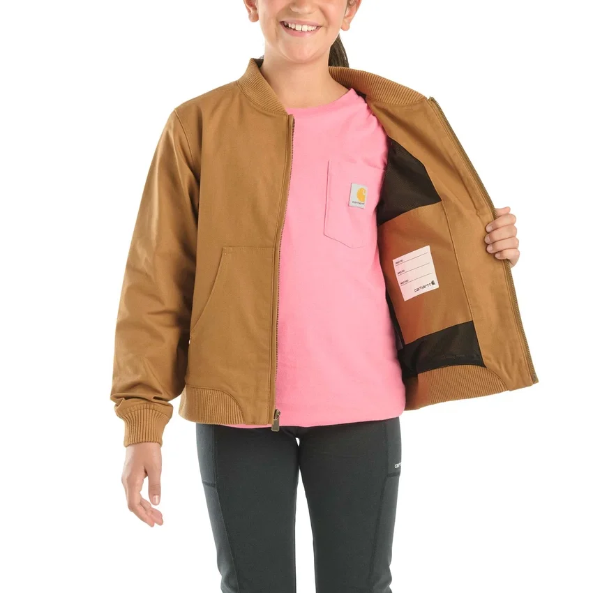 Langærmet Rugged Flex®-canvasjakke til piger (børn/unge)