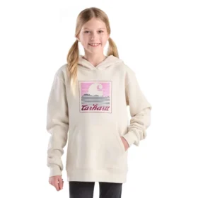 Langærmet sweatshirt med grafisk print til piger (småbørn/børn/unge)