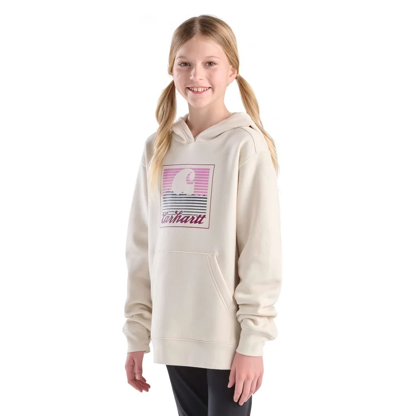 Langærmet sweatshirt med grafisk print til piger (småbørn/børn/unge)