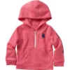 Langærmet sweatshirt med halv lynlås med løse ærmer til piger (baby/småbørn)