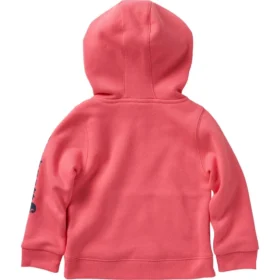 Langærmet sweatshirt med halv lynlås med løse ærmer til piger (baby/småbørn)