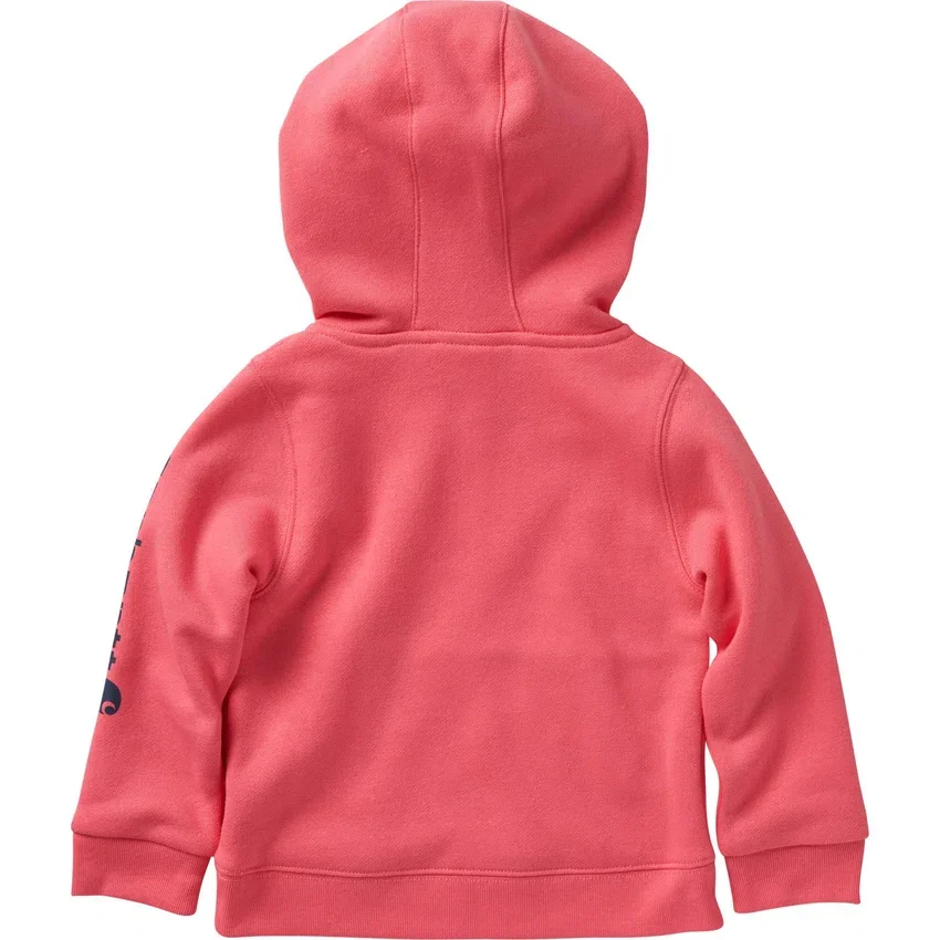 Langærmet sweatshirt med halv lynlås med løse ærmer til piger (baby/småbørn)