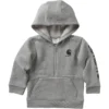 Langærmet sweatshirt med halv lynlås til drenge (baby/småbørn)