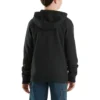 Langærmet sweatshirt med lynlås og logo til drenge (børn/unge)