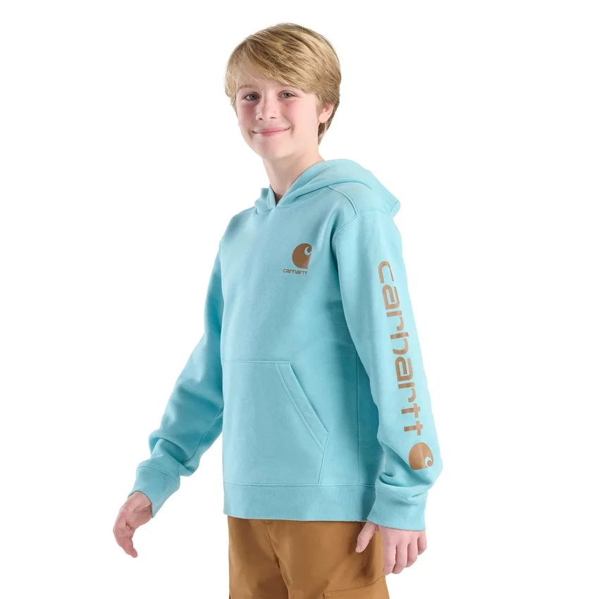 Langærmet sweatshirt med print til drenge (børn/unge)