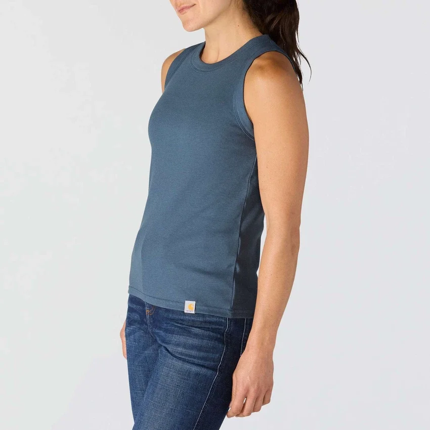 Let og åndbar ribbet tanktop i Tencel til kvinder