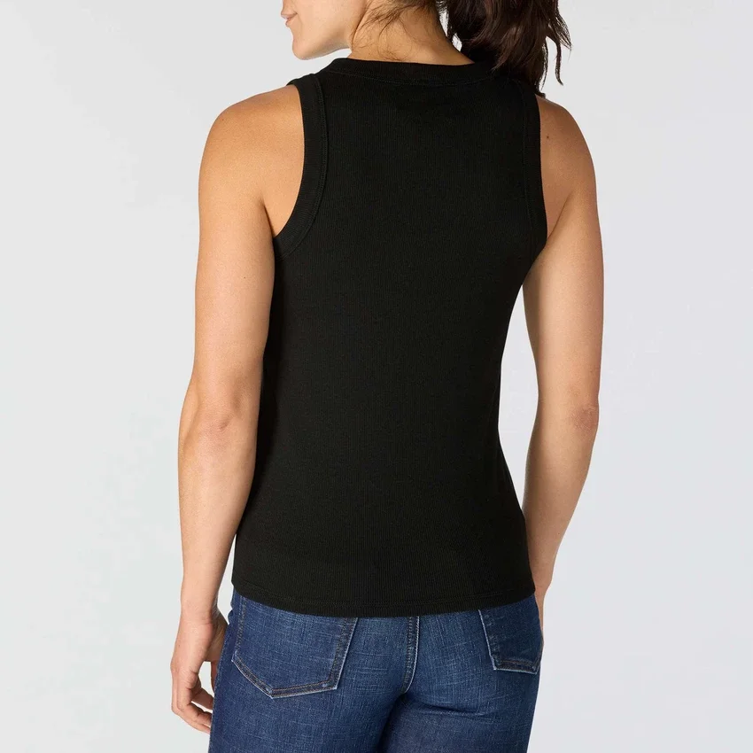 Let og åndbar ribbet tanktop i Tencel til kvinder