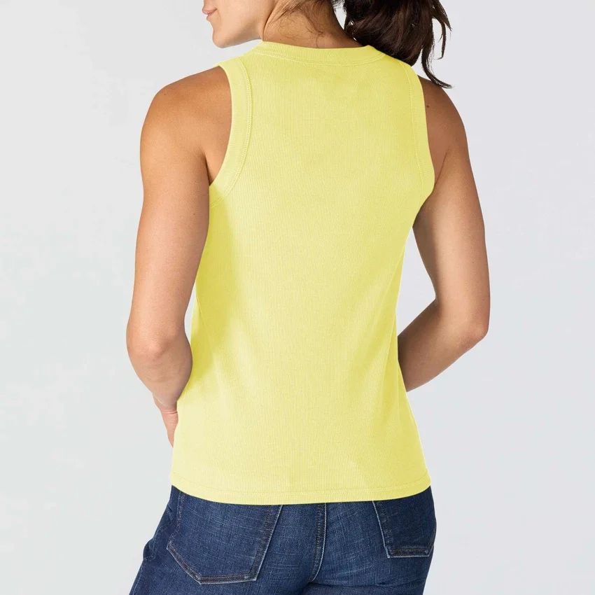 Let og åndbar ribbet tanktop i Tencel til kvinder