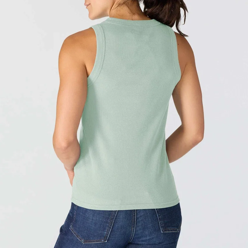 Let og åndbar ribbet tanktop i Tencel til kvinder