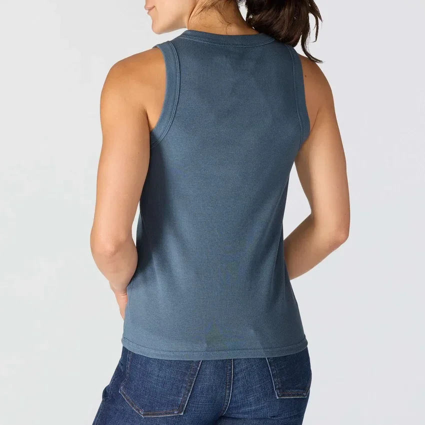 Let og åndbar ribbet tanktop i Tencel til kvinder