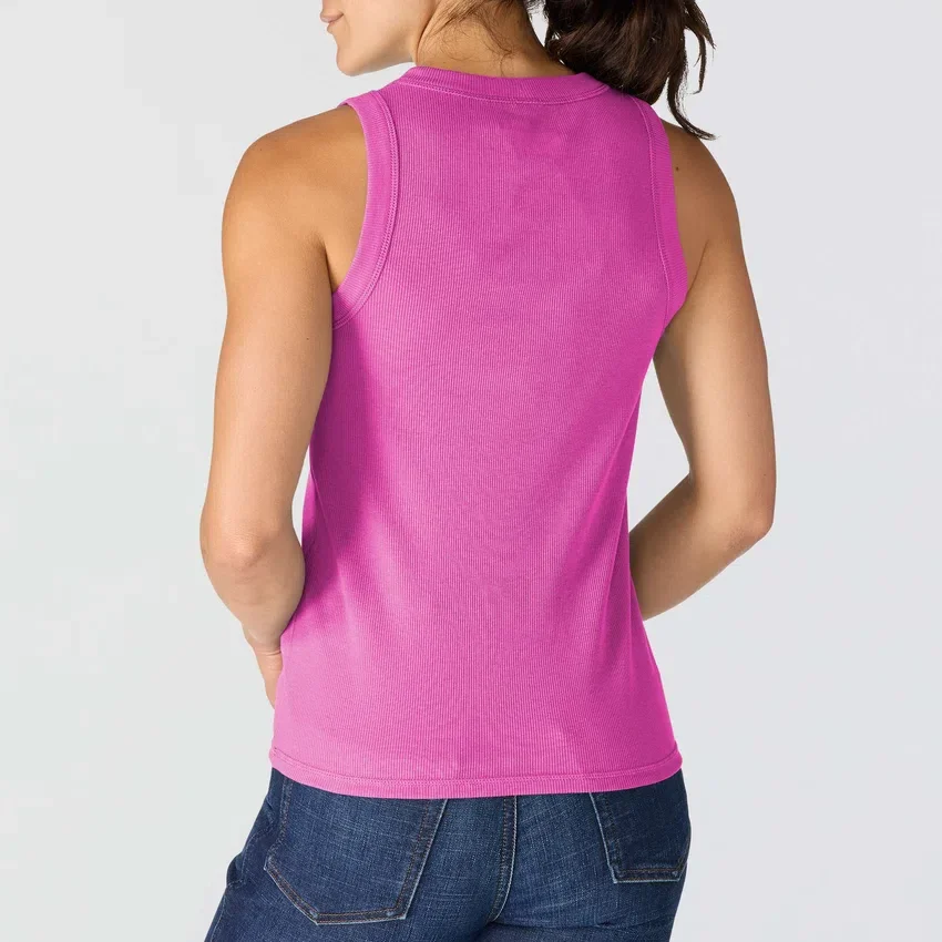 Let og åndbar ribbet tanktop i Tencel til kvinder