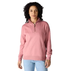 Letvægts-sweatshirt i Tencel med halv lynlås til kvinder