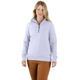 Letvægts-sweatshirt i Tencel med halv lynlås til kvinder