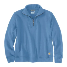 Letvægts-sweatshirt i Tencel med halv lynlås til kvinder