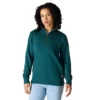 Letvægts-sweatshirt i Tencel med halv lynlås til kvinder