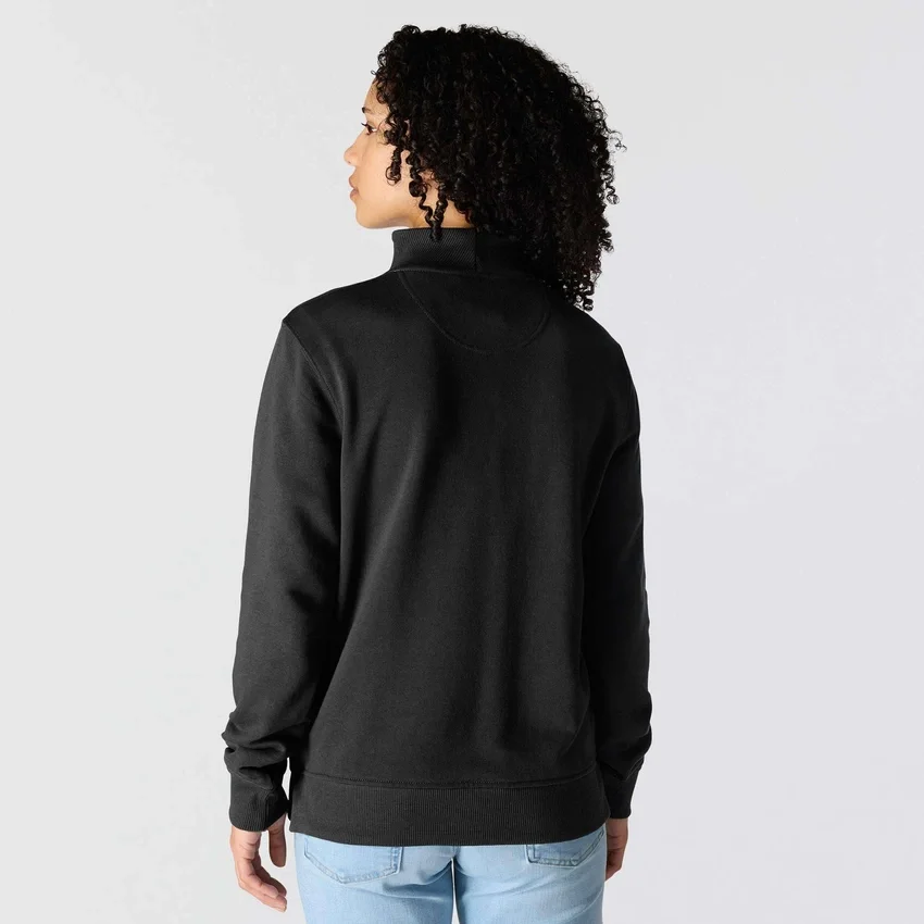 Letvægts-sweatshirt i Tencel med halv lynlås til kvinder