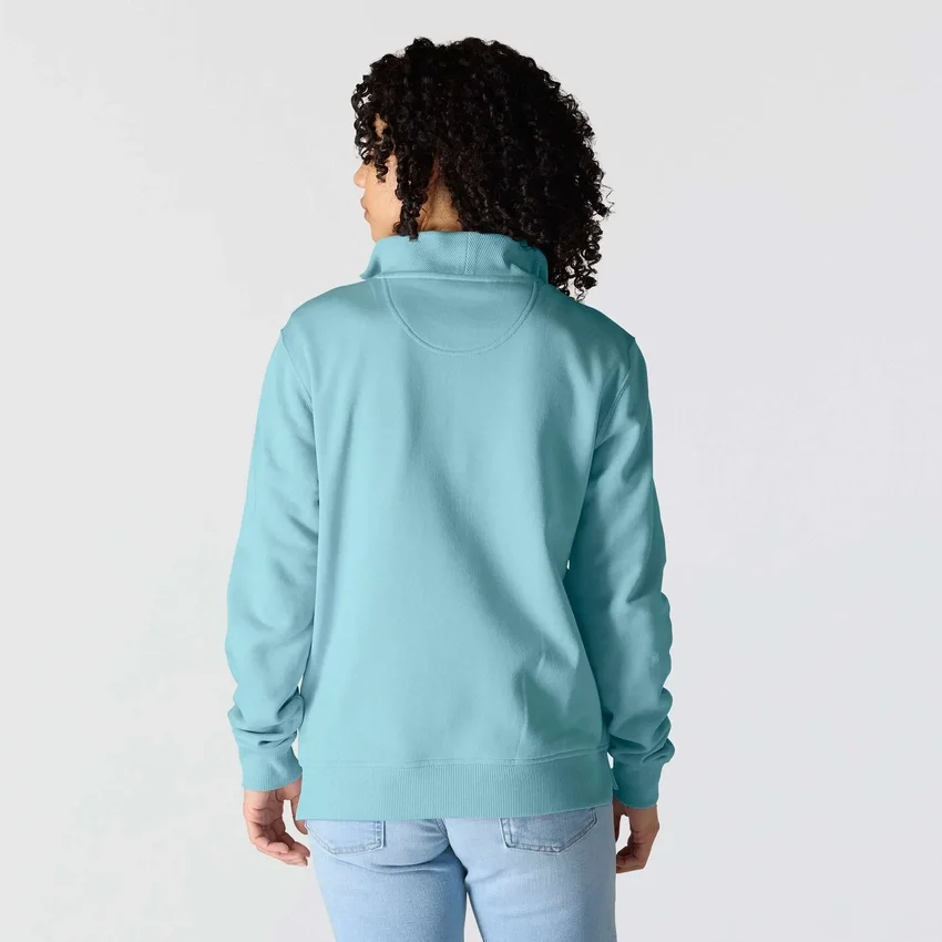 Letvægts-sweatshirt i Tencel med halv lynlås til kvinder