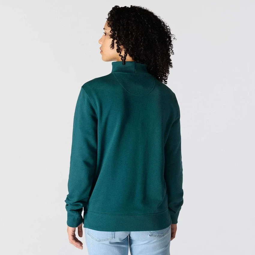 Letvægts-sweatshirt i Tencel med halv lynlås til kvinder