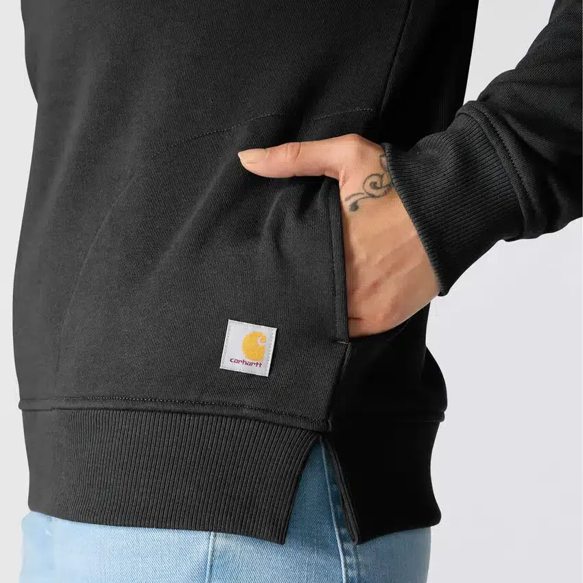 Letvægts-sweatshirt i Tencel med halv lynlås til kvinder