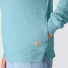Letvægts-sweatshirt i Tencel med halv lynlås til kvinder