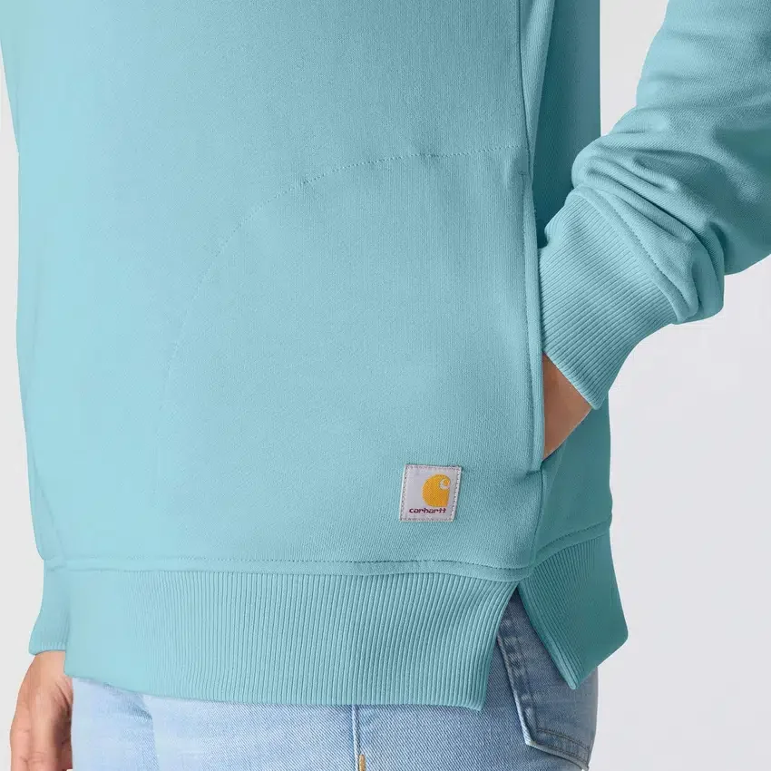 Letvægts-sweatshirt i Tencel med halv lynlås til kvinder