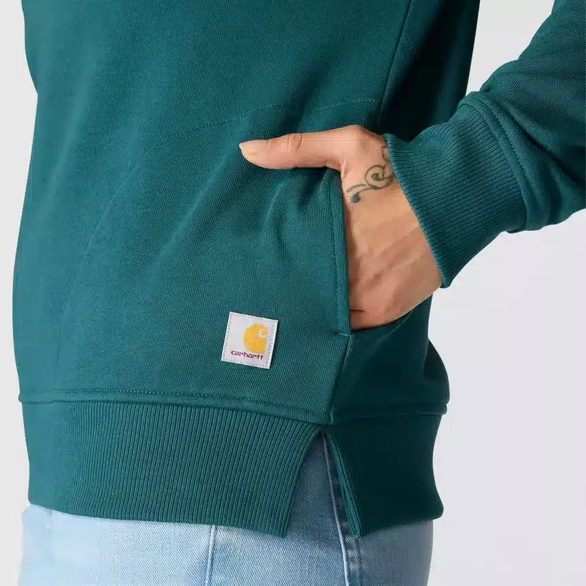 Letvægts-sweatshirt i Tencel med halv lynlås til kvinder