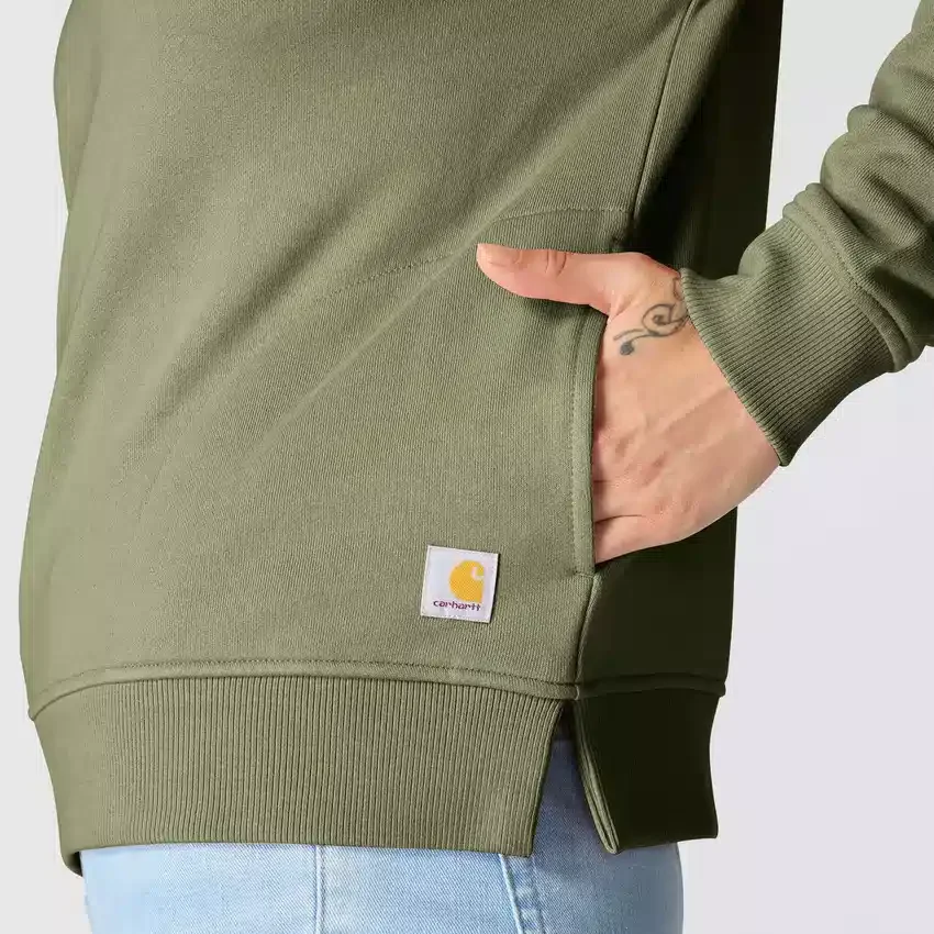 Letvægts-sweatshirt i Tencel med halv lynlås til kvinder