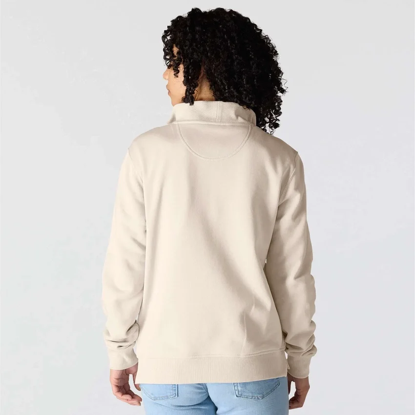 Letvægts-sweatshirt i Tencel med halv lynlås til kvinder