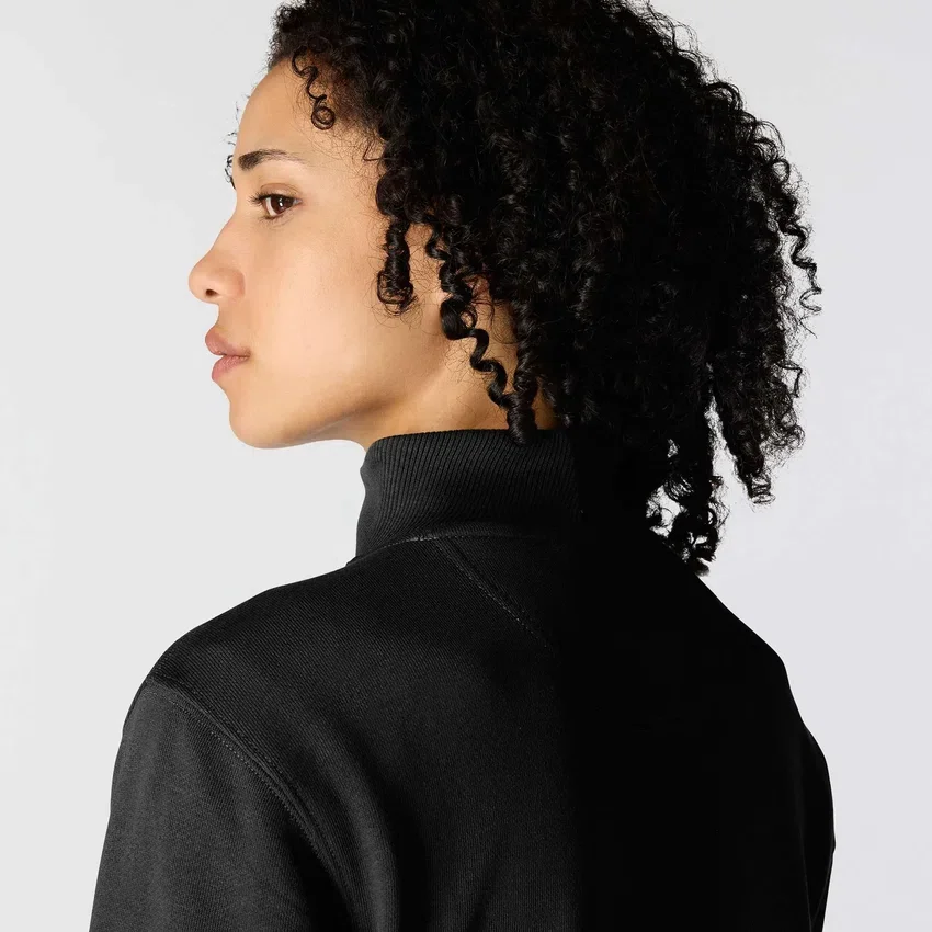 Letvægts-sweatshirt i Tencel med halv lynlås til kvinder