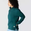 Letvægts-sweatshirt i Tencel med halv lynlås til kvinder