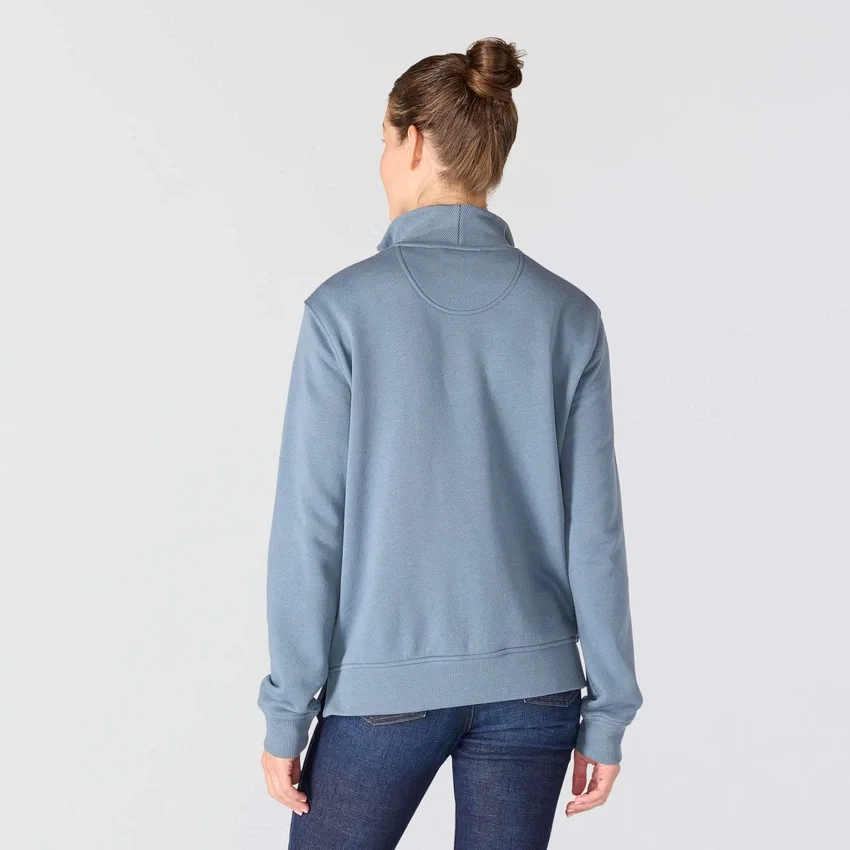 Letvægts-sweatshirt i Tencel med halv lynlås til kvinder