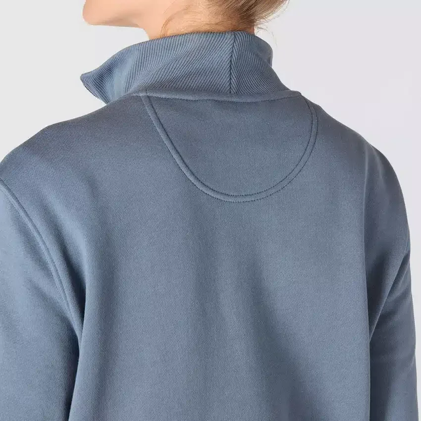 Letvægts-sweatshirt i Tencel med halv lynlås til kvinder