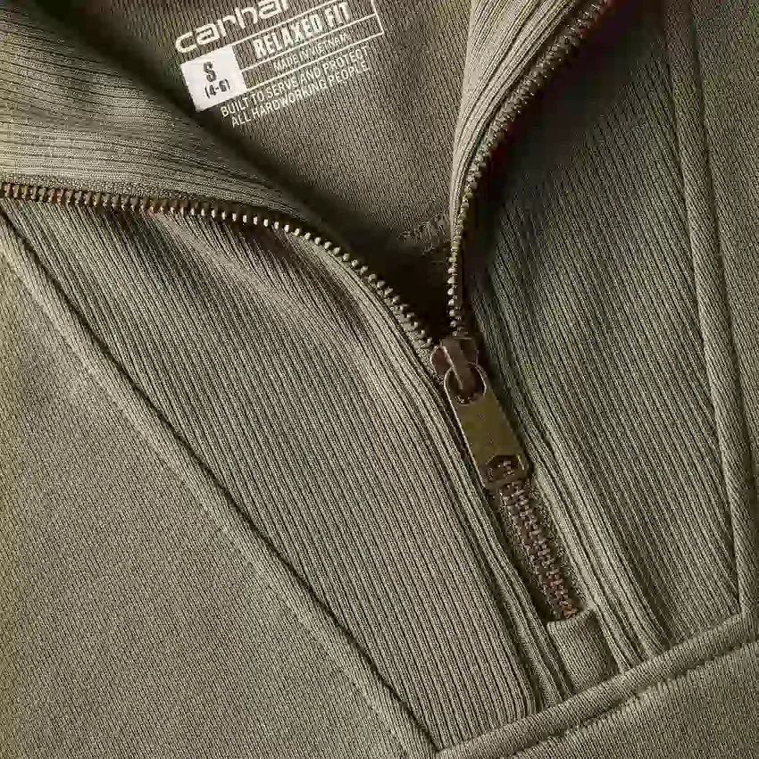 Letvægts-sweatshirt i Tencel med halv lynlås til kvinder