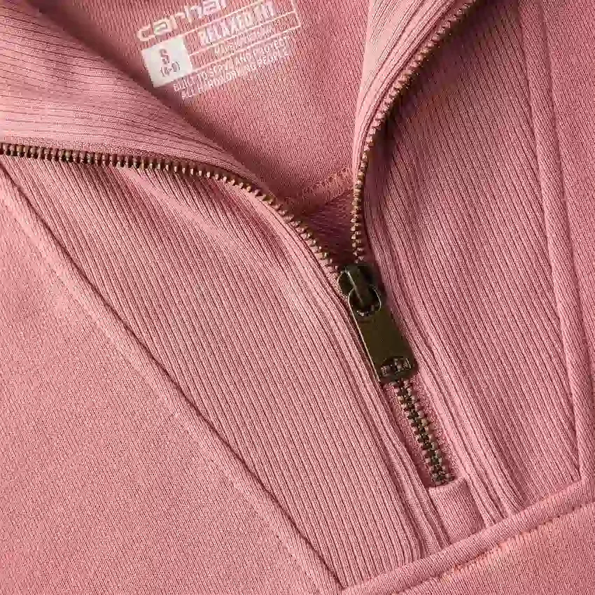 Letvægts-sweatshirt i Tencel med halv lynlås til kvinder