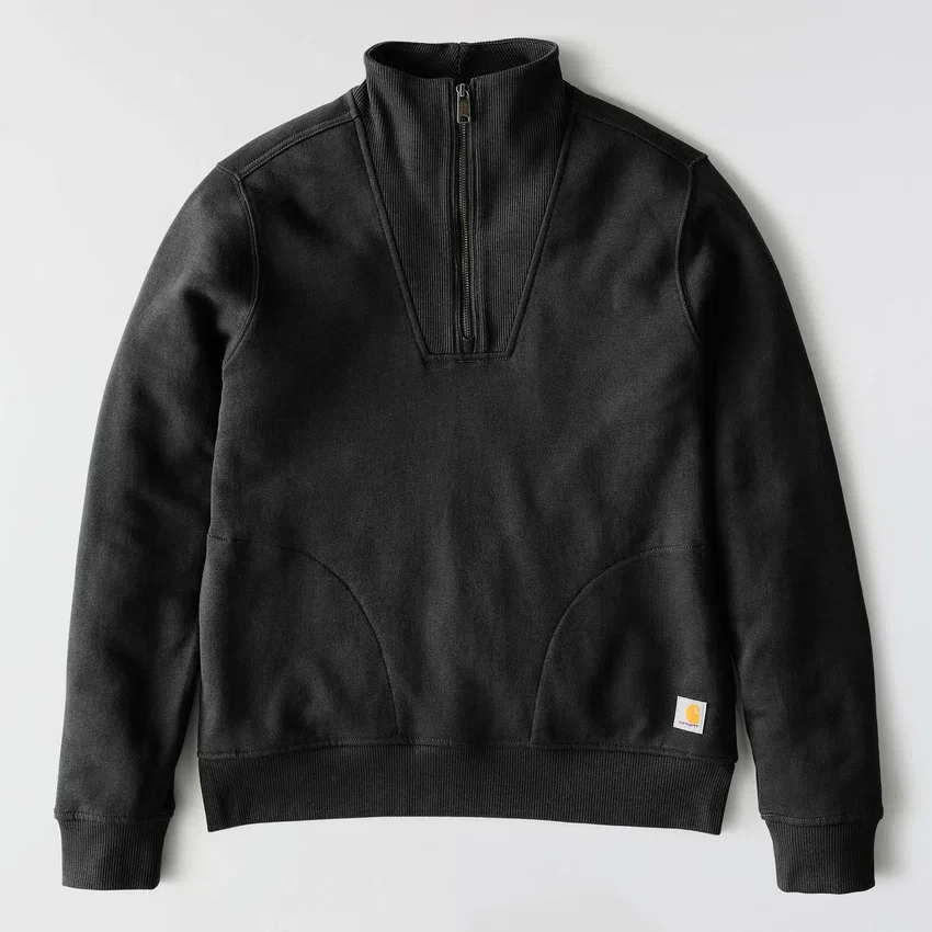 Letvægts-sweatshirt i Tencel med halv lynlås til kvinder