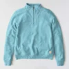 Letvægts-sweatshirt i Tencel med halv lynlås til kvinder