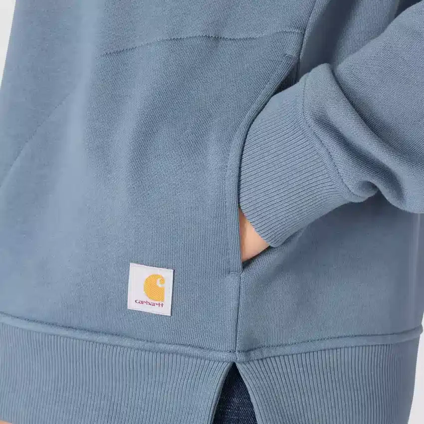 Letvægts-sweatshirt i Tencel med halv lynlås til kvinder