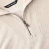 Letvægts-sweatshirt i Tencel med halv lynlås til kvinder