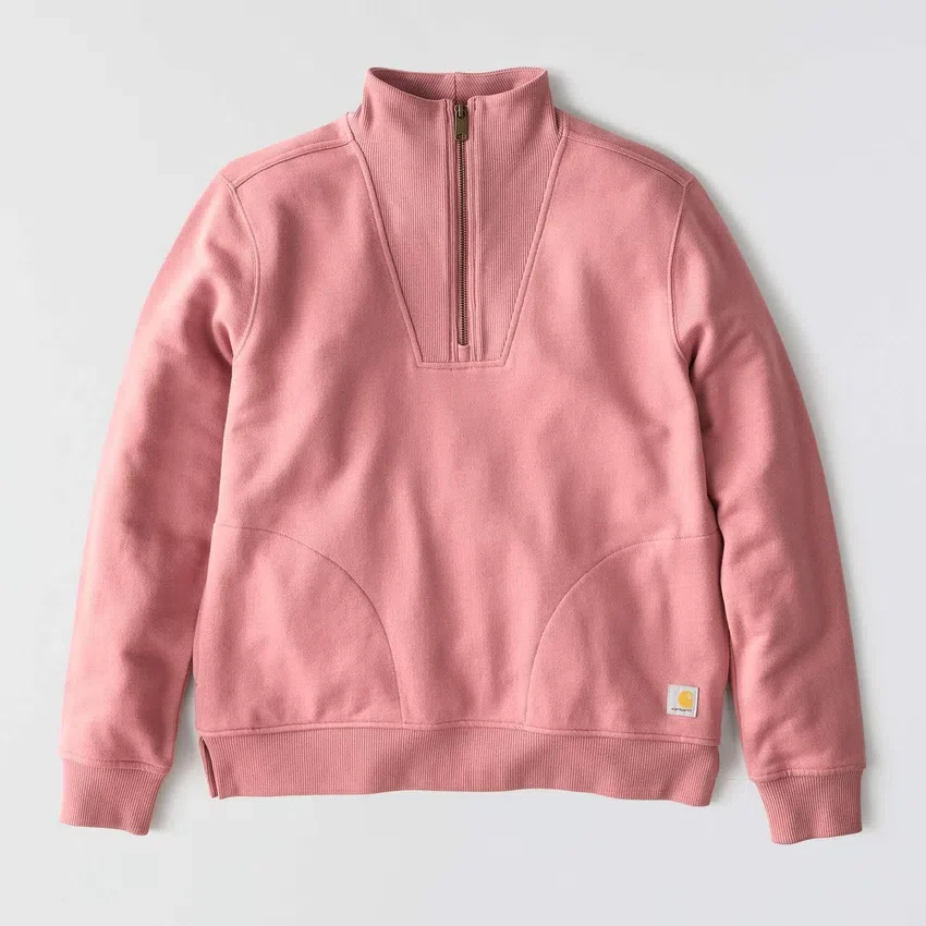 Letvægts-sweatshirt i Tencel med halv lynlås til kvinder