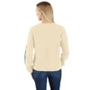 Letvægts-sweatshirt i Tencel med løse ærmer og grafisk mønster på ærmerne til kvinder