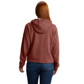 Letvægts-sweatshirt med hætte og gennemgående lynlås i Tencel til kvinder