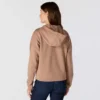 Letvægts-sweatshirt med hætte og gennemgående lynlås i Tencel til kvinder