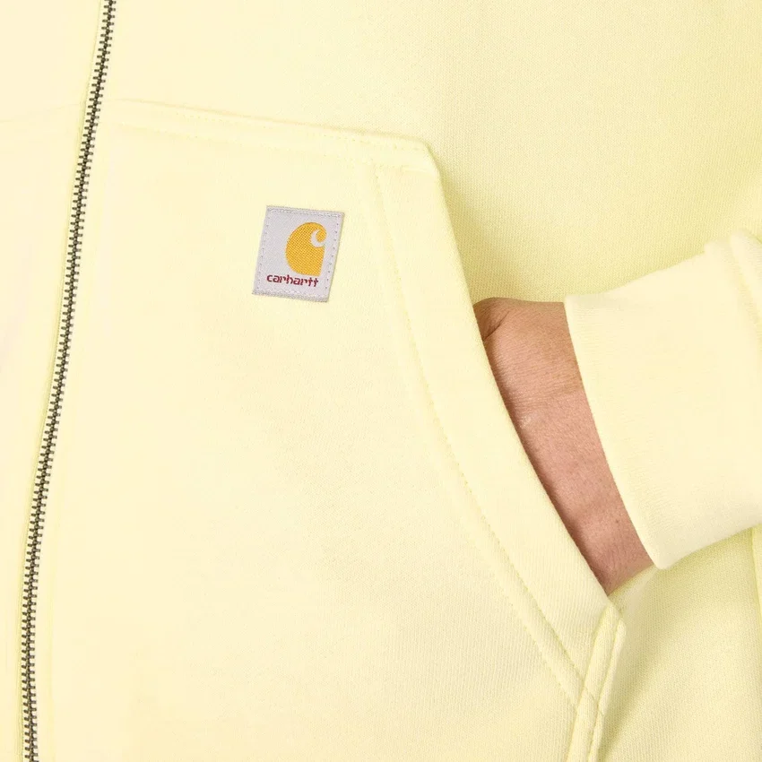 Letvægts-sweatshirt med hætte og gennemgående lynlås i Tencel til kvinder