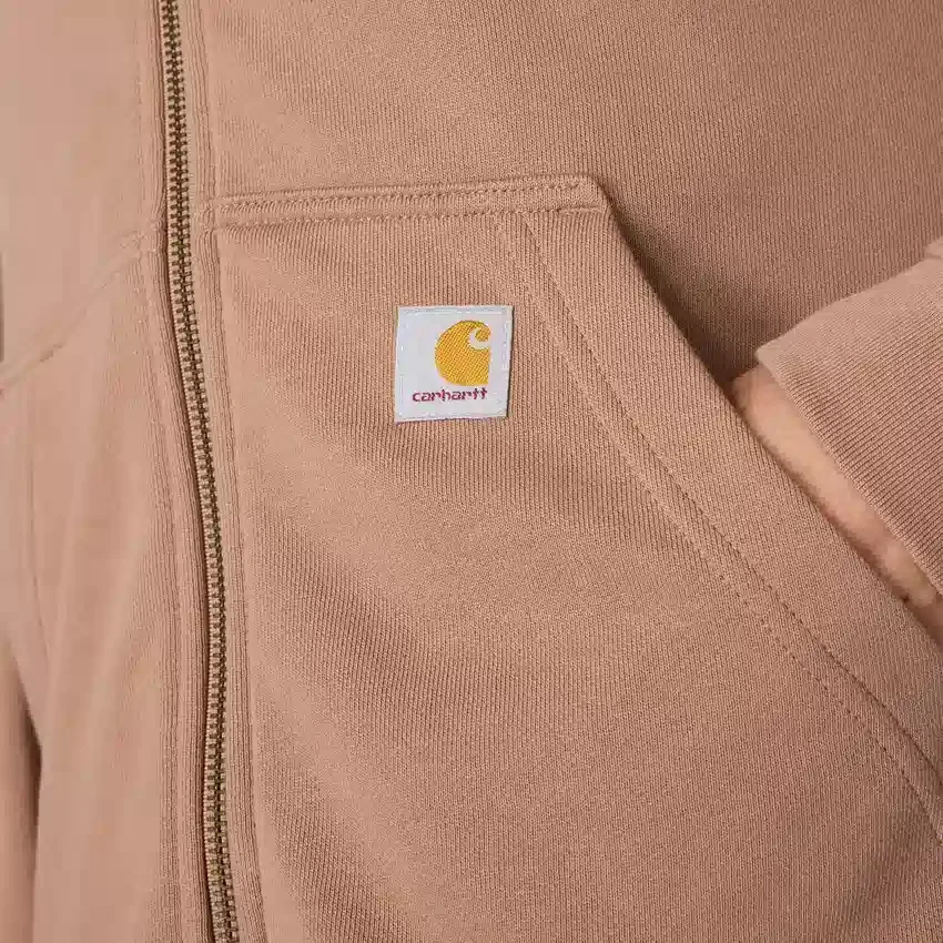 Letvægts-sweatshirt med hætte og gennemgående lynlås i Tencel til kvinder
