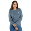 Letvægts-sweatshirt med rund hals i Tencel til kvinder