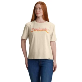 Letvægts-T-shirt med sweatshirt-hals og grafisk print til kvinder i Tencel
