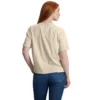 Letvægts-T-shirt med sweatshirt-hals og grafisk print til kvinder i Tencel
