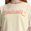 Letvægts-T-shirt med sweatshirt-hals og grafisk print til kvinder i Tencel